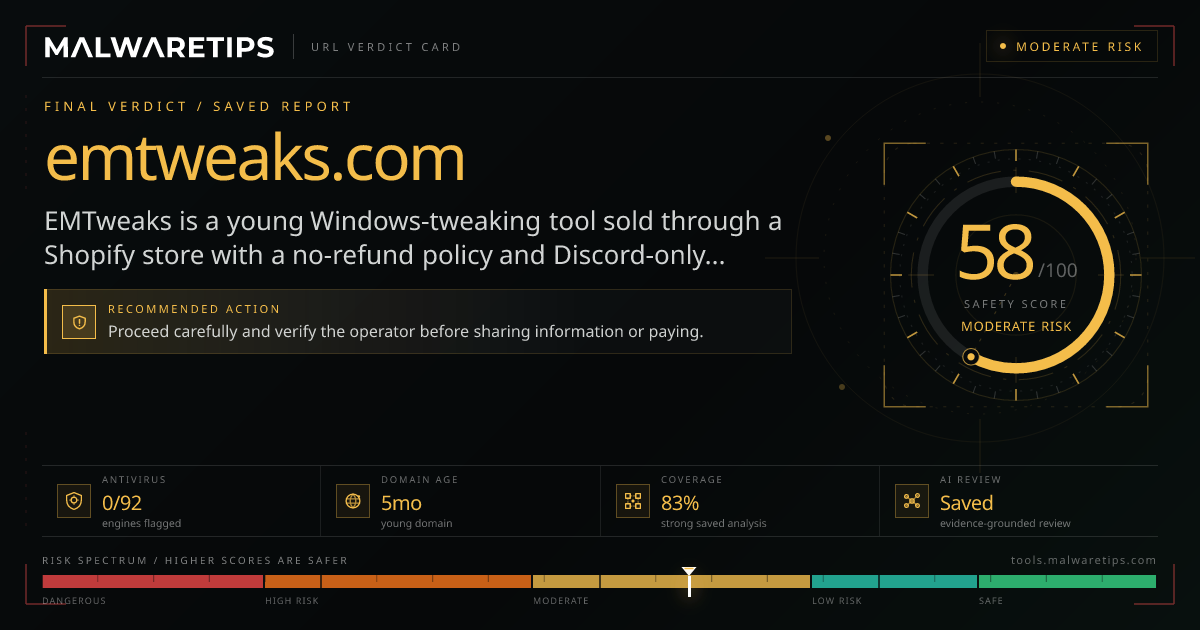 Emtweaks.com: Is It Safe? Run a Free Scan First