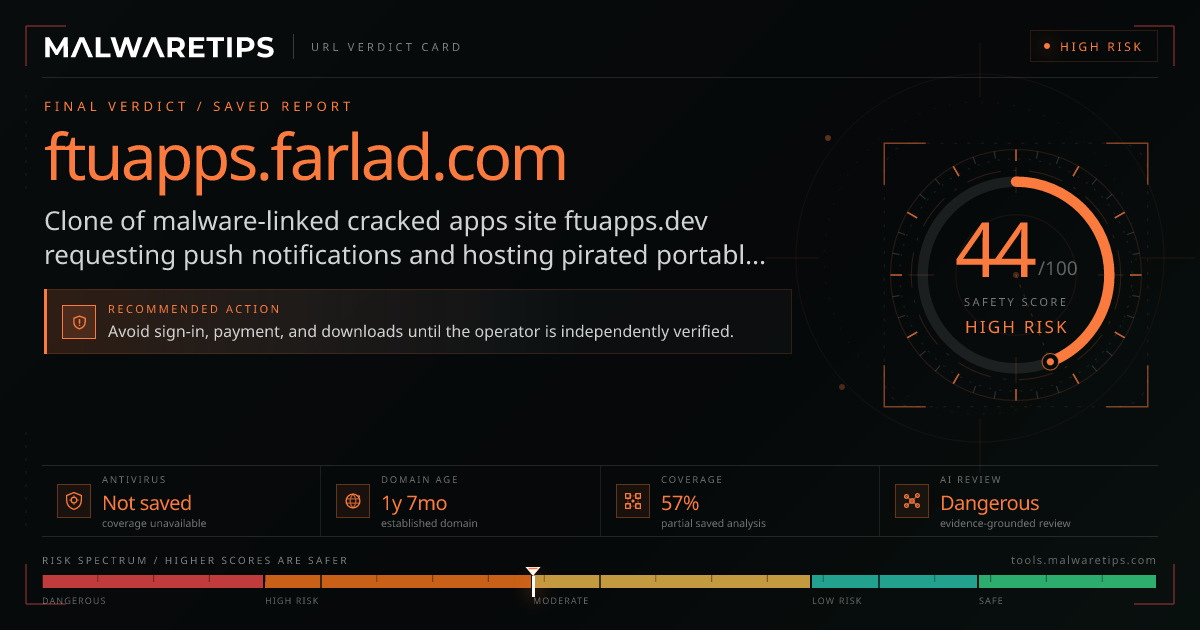 Ftuapps.farlad.com: Safe or a Virus? Scan Before Download · MalwareTips ...