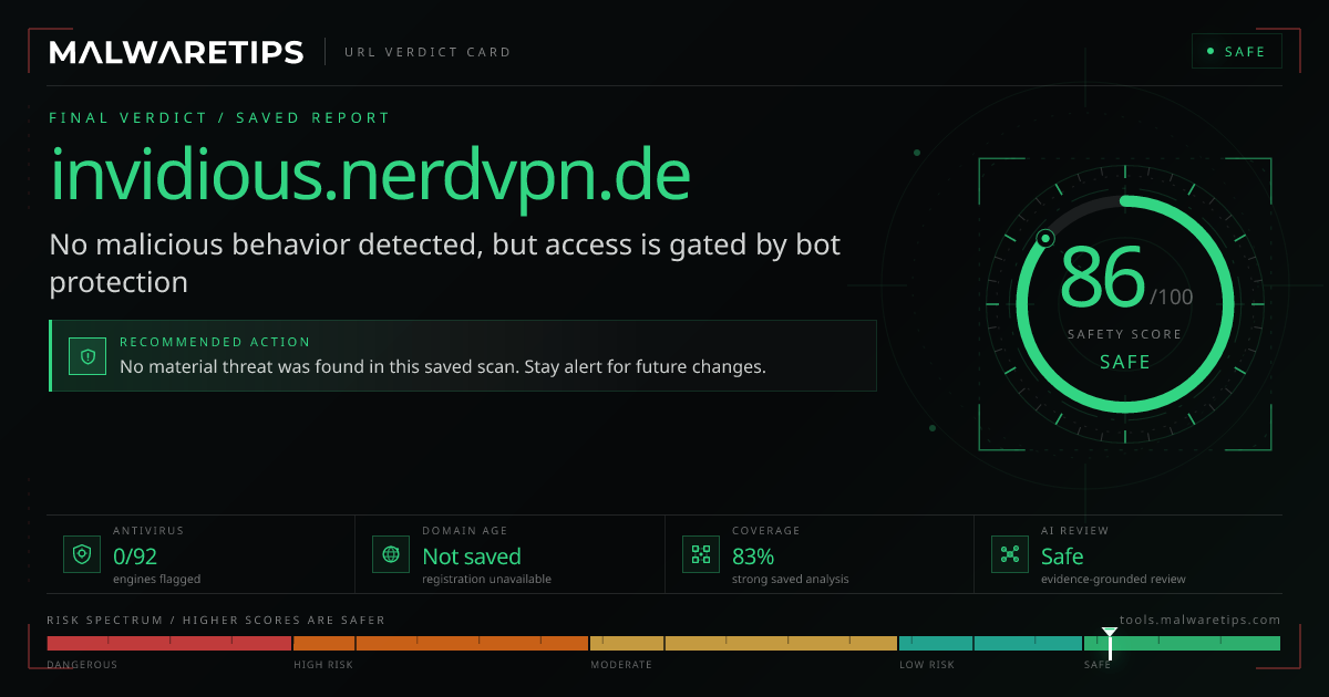 Invidious.nerdvpn.de: Is It Safe? Our Verdict + Full Report