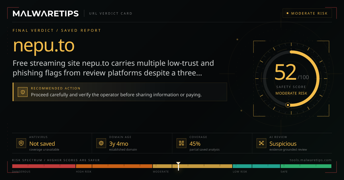 Nepu.to: Scam or Legit? Read Before You Trust It · MalwareTips Tools