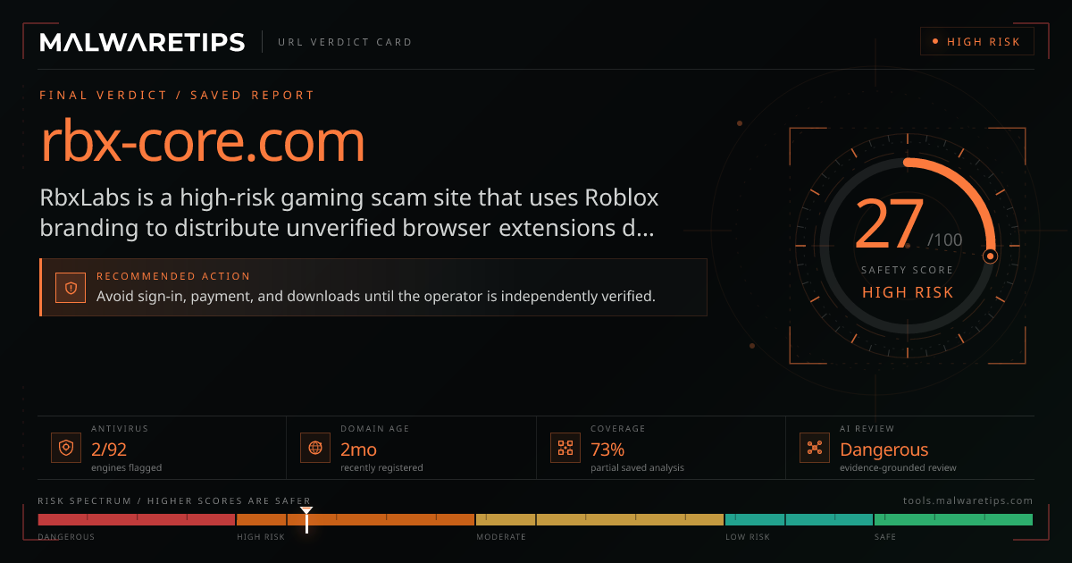 Rbx-core.com: Scam or Legit? Read This Warning First