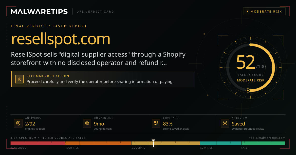Resellspot.com: Is It Safe? Run a Free Scan First