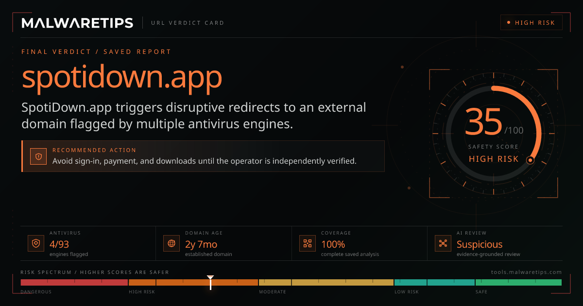 Spotidown.app: Scam or Legit? See Our Full Safety Report