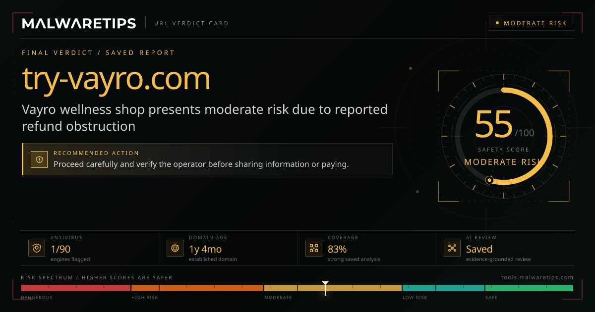 Try-vayro.com: Is It Safe? Run a Free Scan First