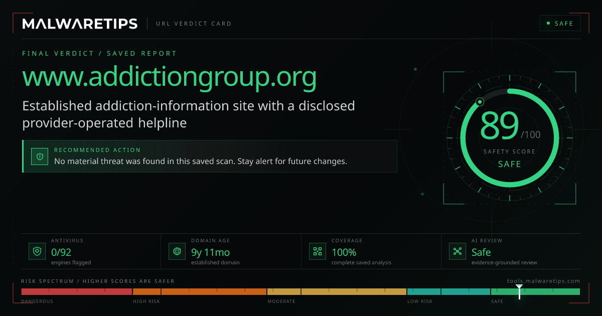 Www.addictiongroup.org: Is It Safe? Our Full Trust Report