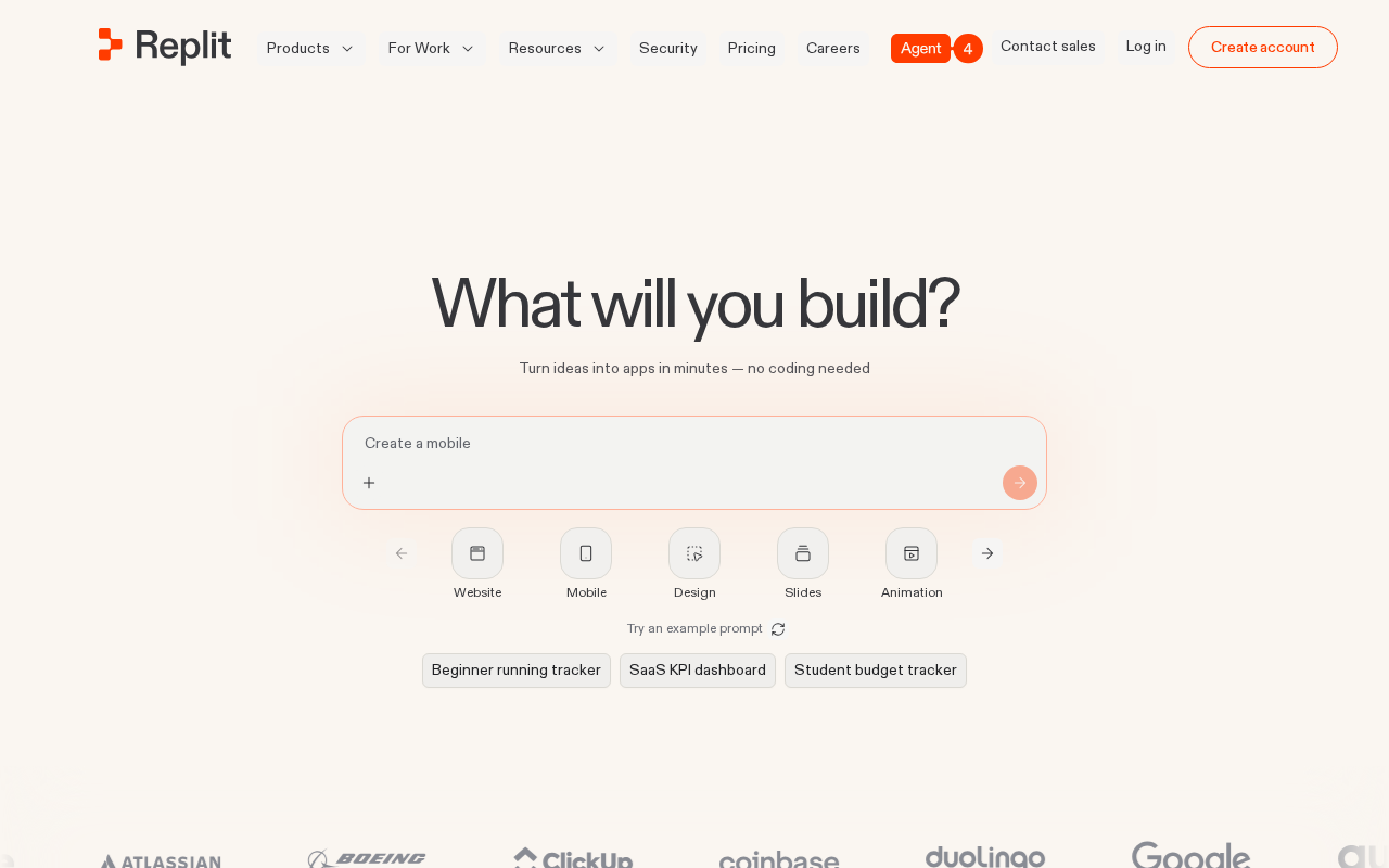 Screenshot of replit.com