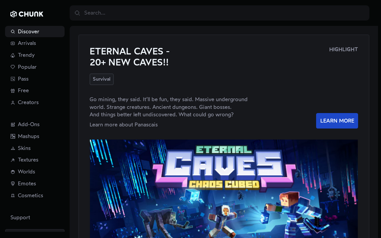 Screenshot of chunk.gg