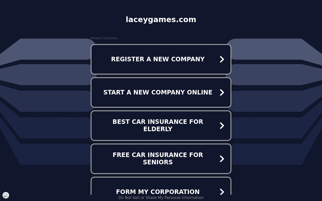 Captured page preview of laceygames.com