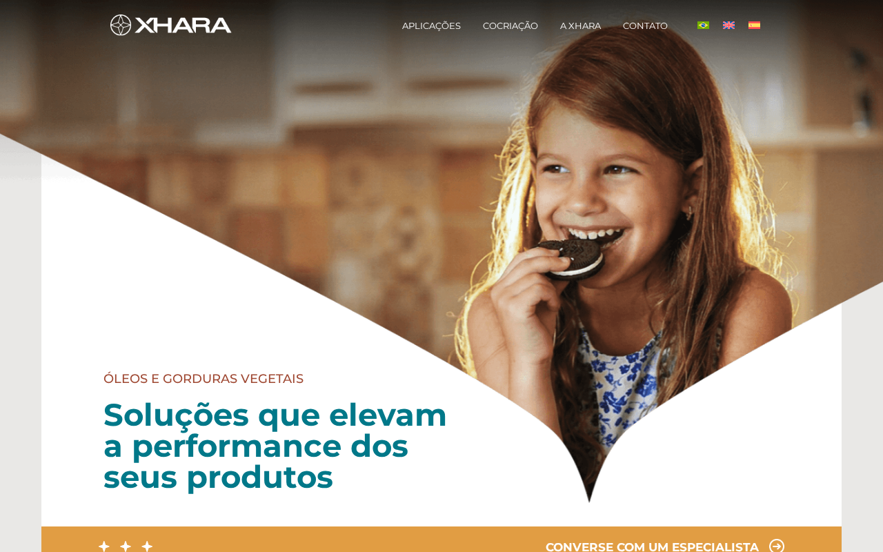 Screenshot of xhara.com.br