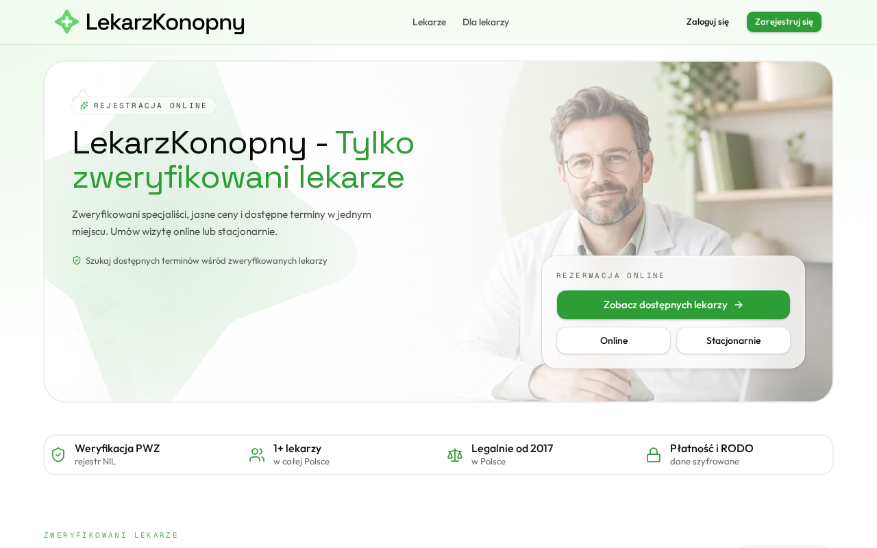 Screenshot of lekarzkonopny.pl