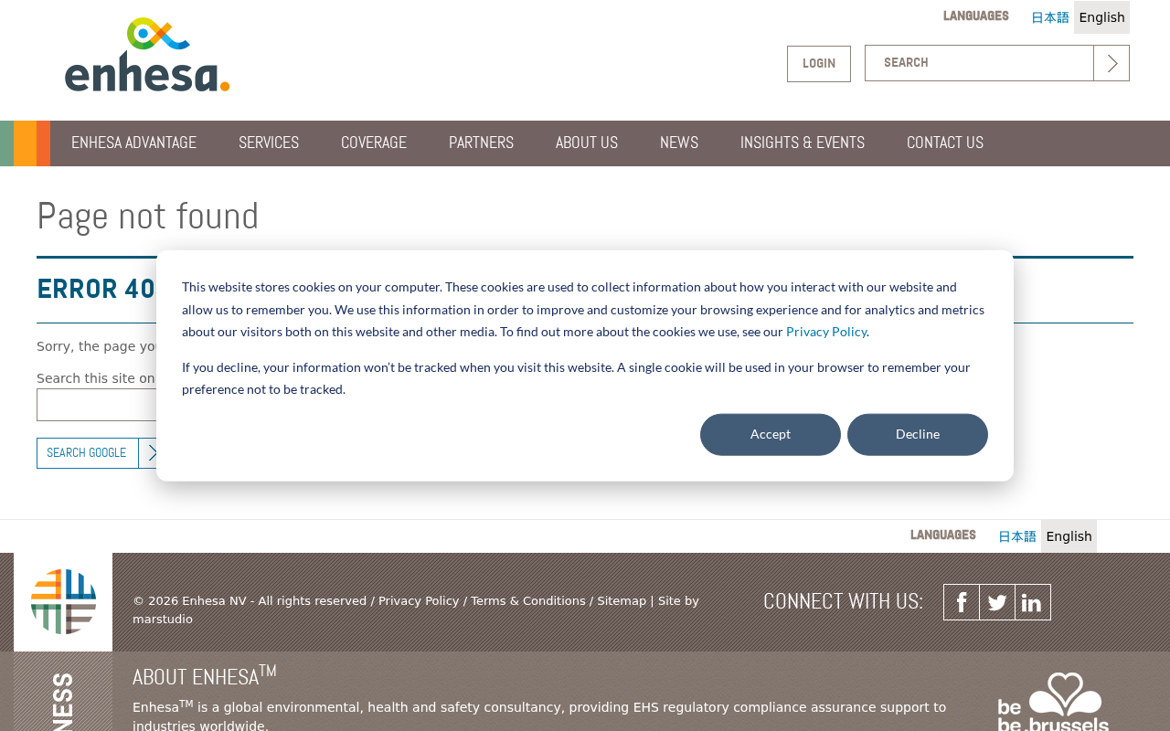 Screenshot of info.enhesa.com
