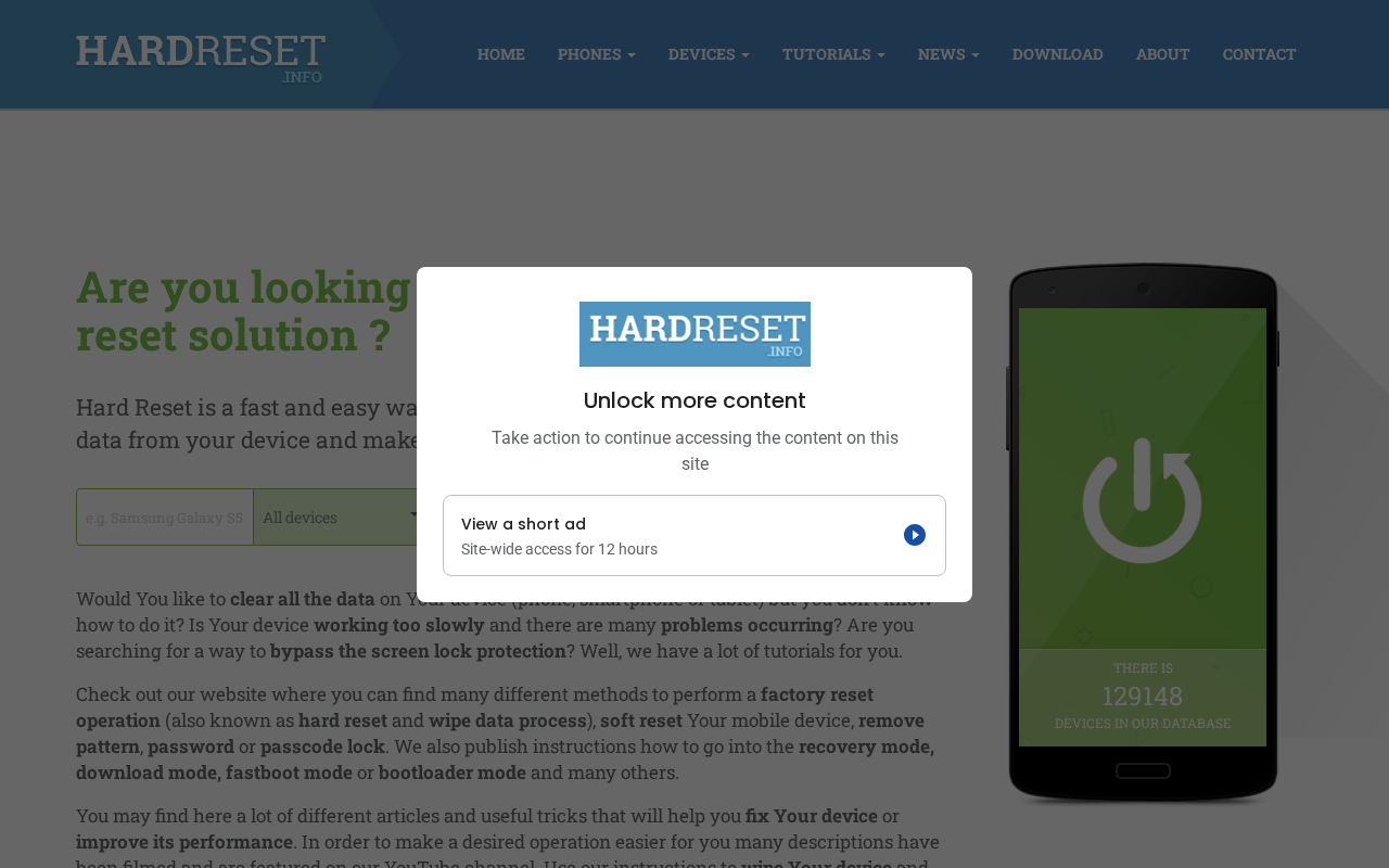 Captured page preview of hardreset.info