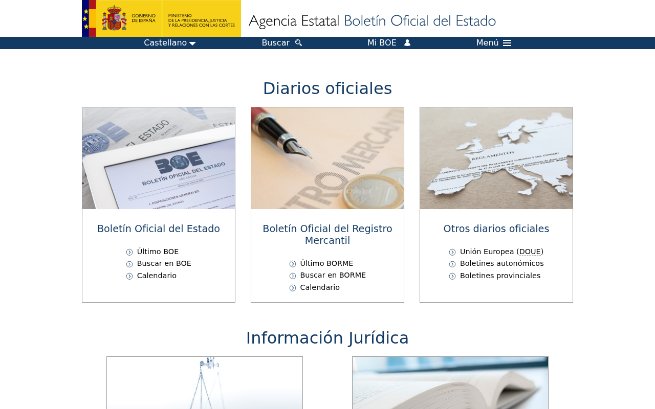 Screenshot of boe.es