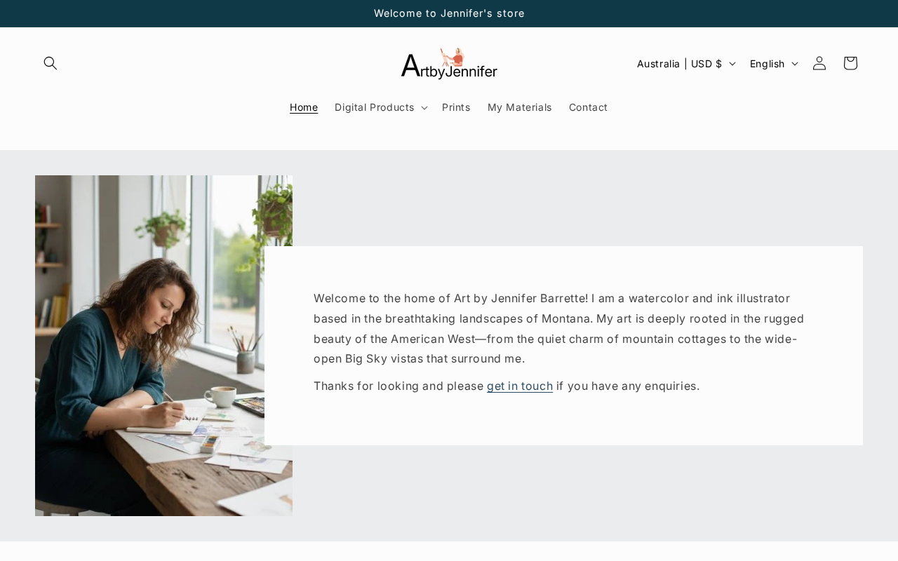 Screenshot of www.artbyjennifer.store
