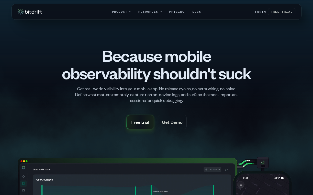 Screenshot of bitdrift.io