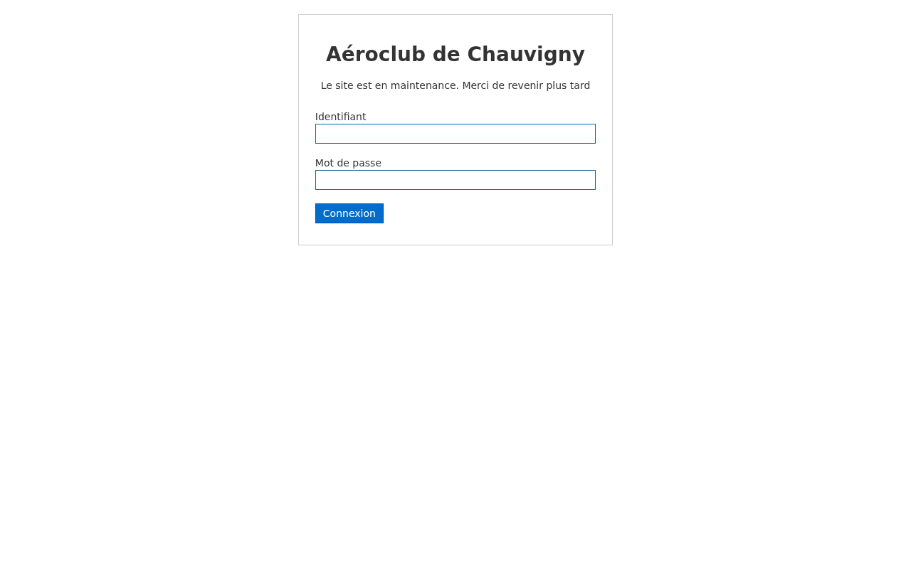 Screenshot of aeroclub-de-chauvigny.com