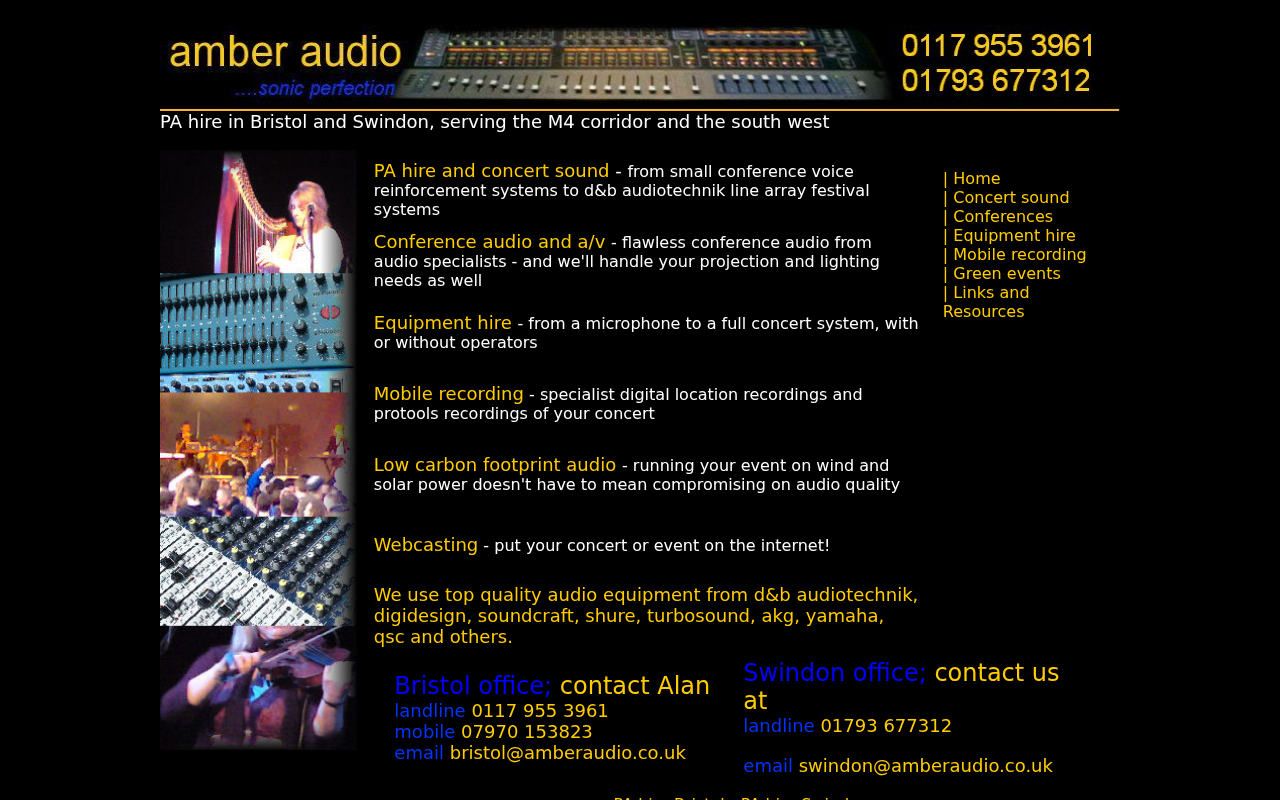 Screenshot of amberaudio.co.uk