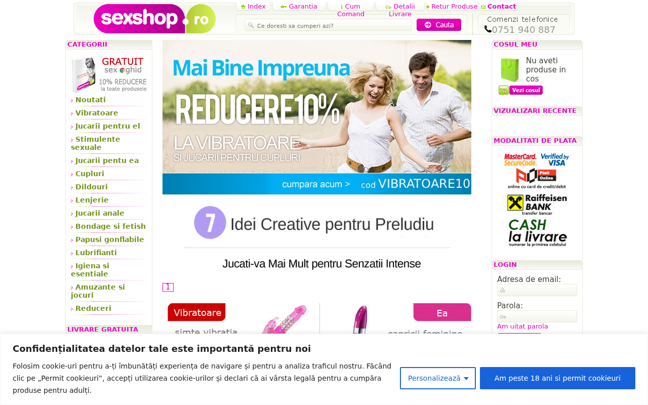 Captured page preview of sexshop.ro