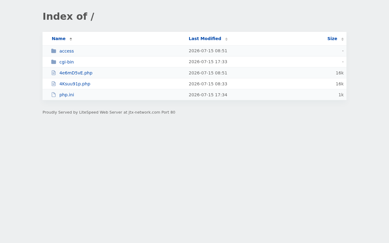 Captured page preview of jtx-network.com