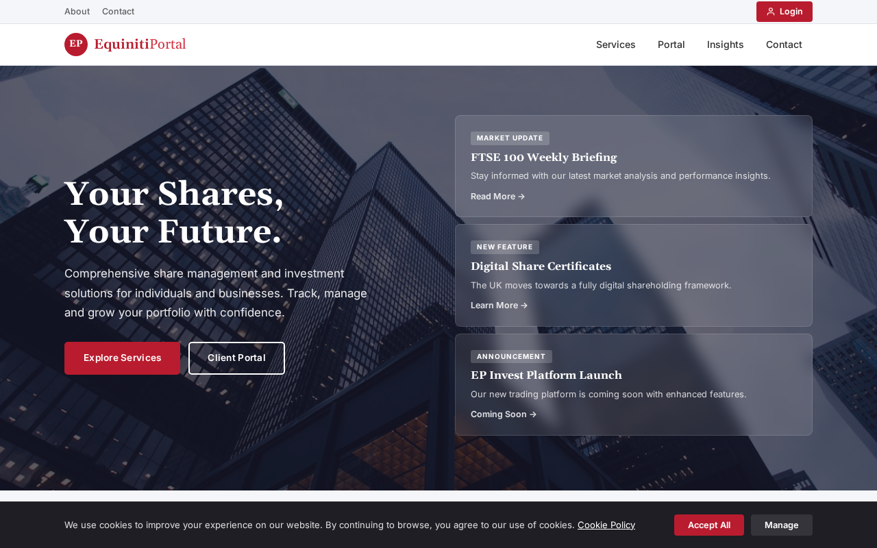 Screenshot of equiniti-portal.com
