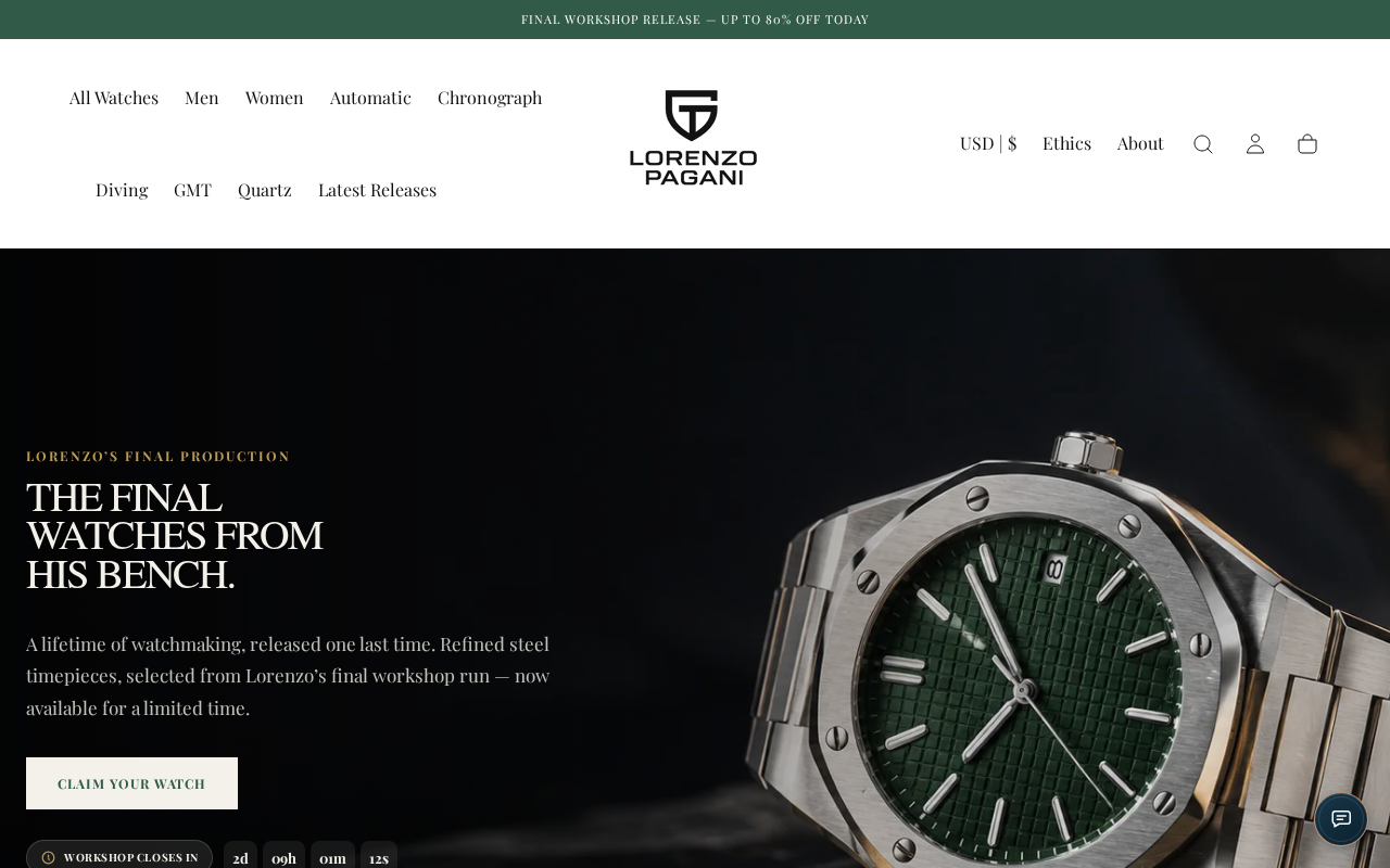 Screenshot of lorenzopaganis.com