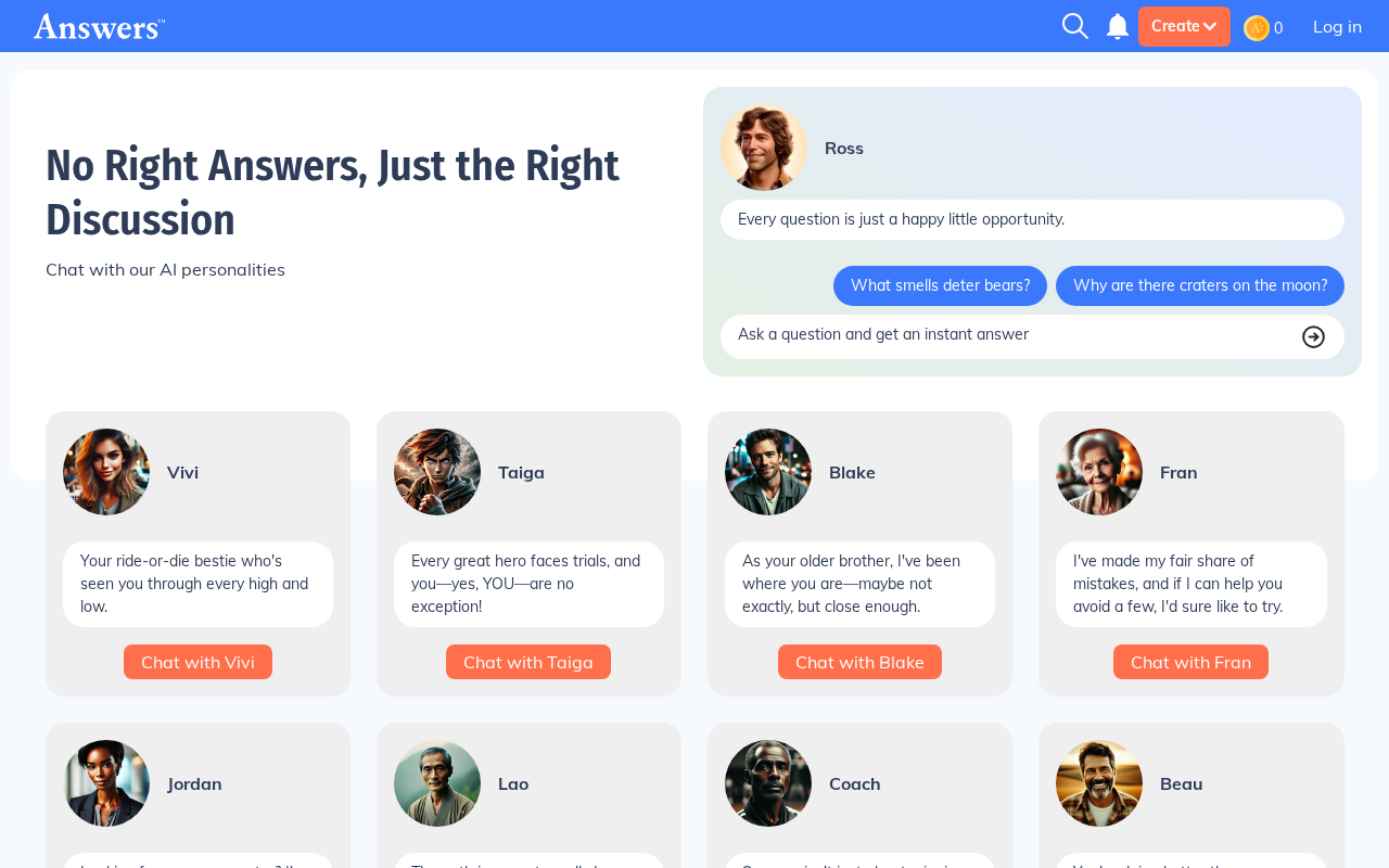Screenshot of answers.com