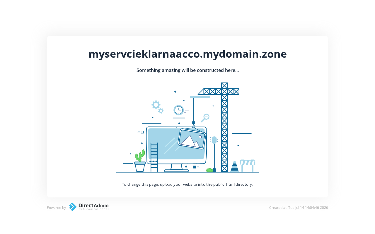 Screenshot of myservcieklarnaacco.mydomain.zone
