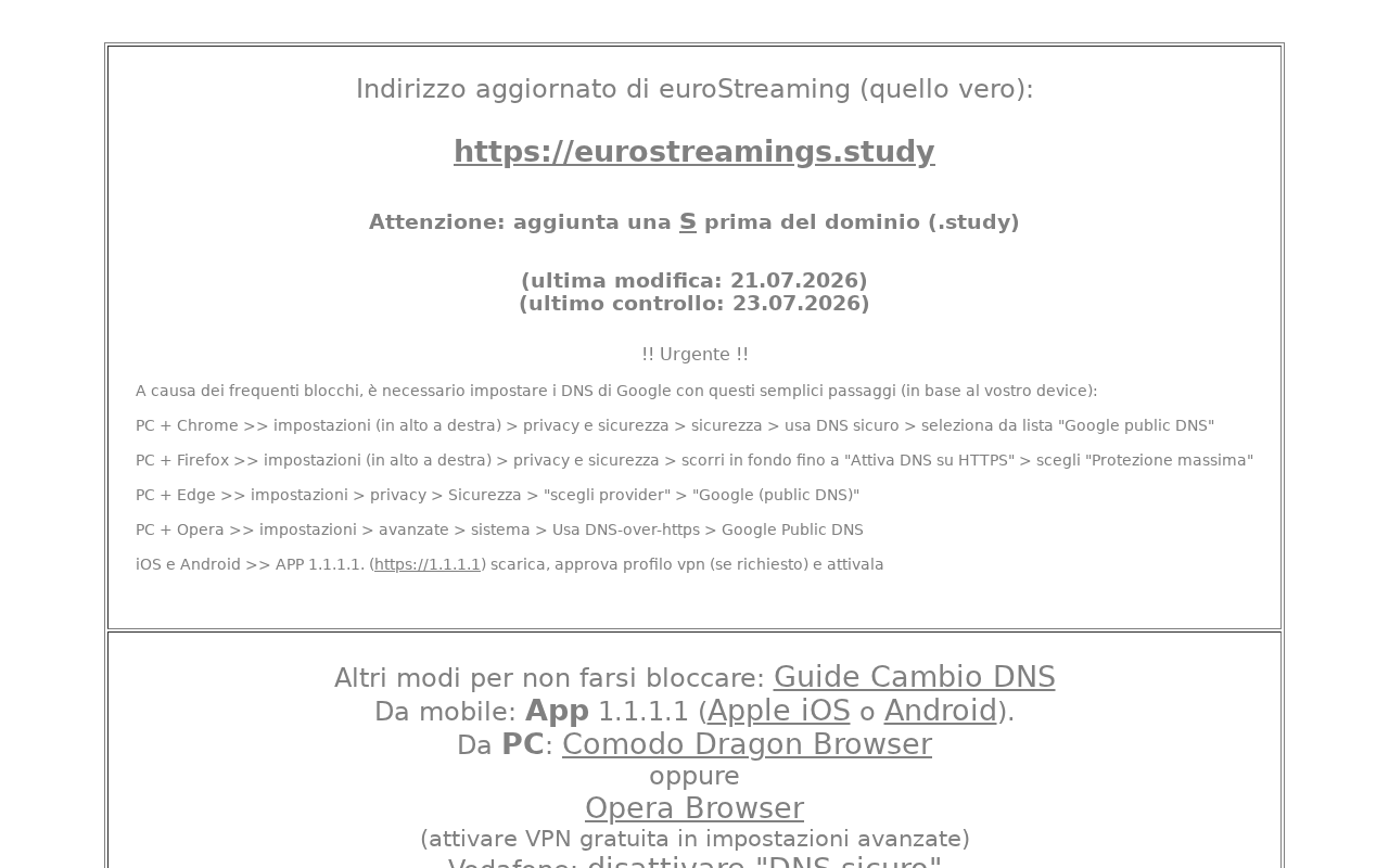 Screenshot of eurostreaming-nuovo-indirizzo.com
