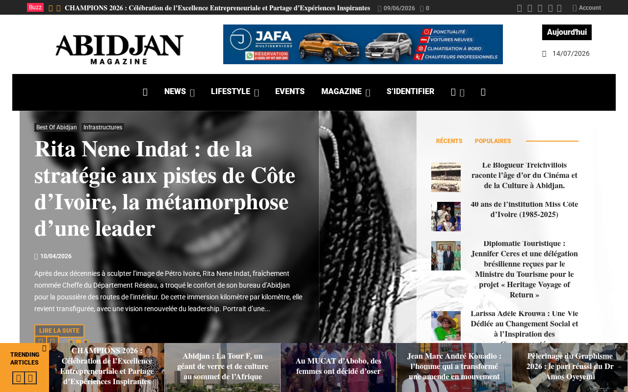 Screenshot of abidjanmag.com