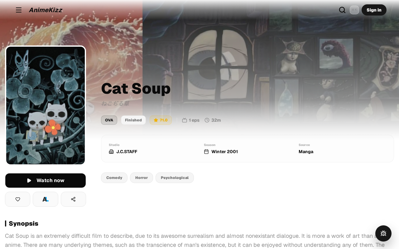 Screenshot of animekizz.live