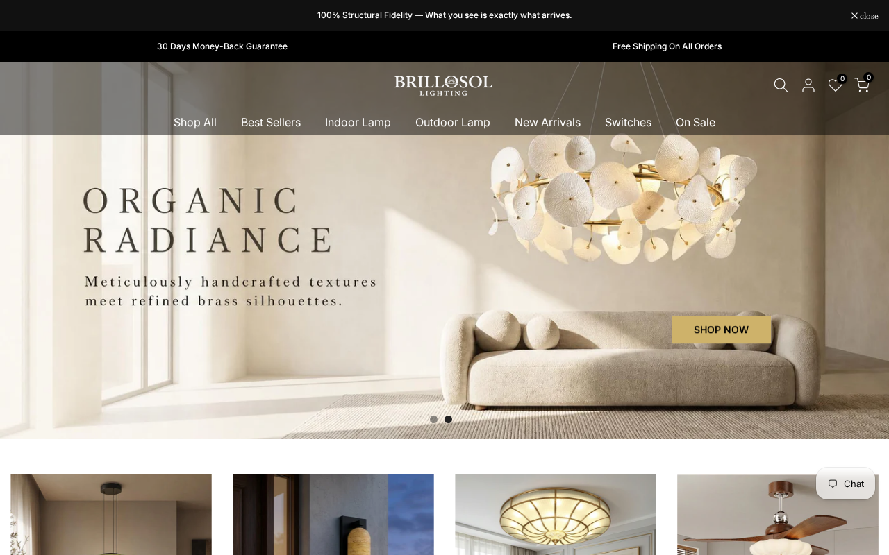 Screenshot of brillosollighting.com