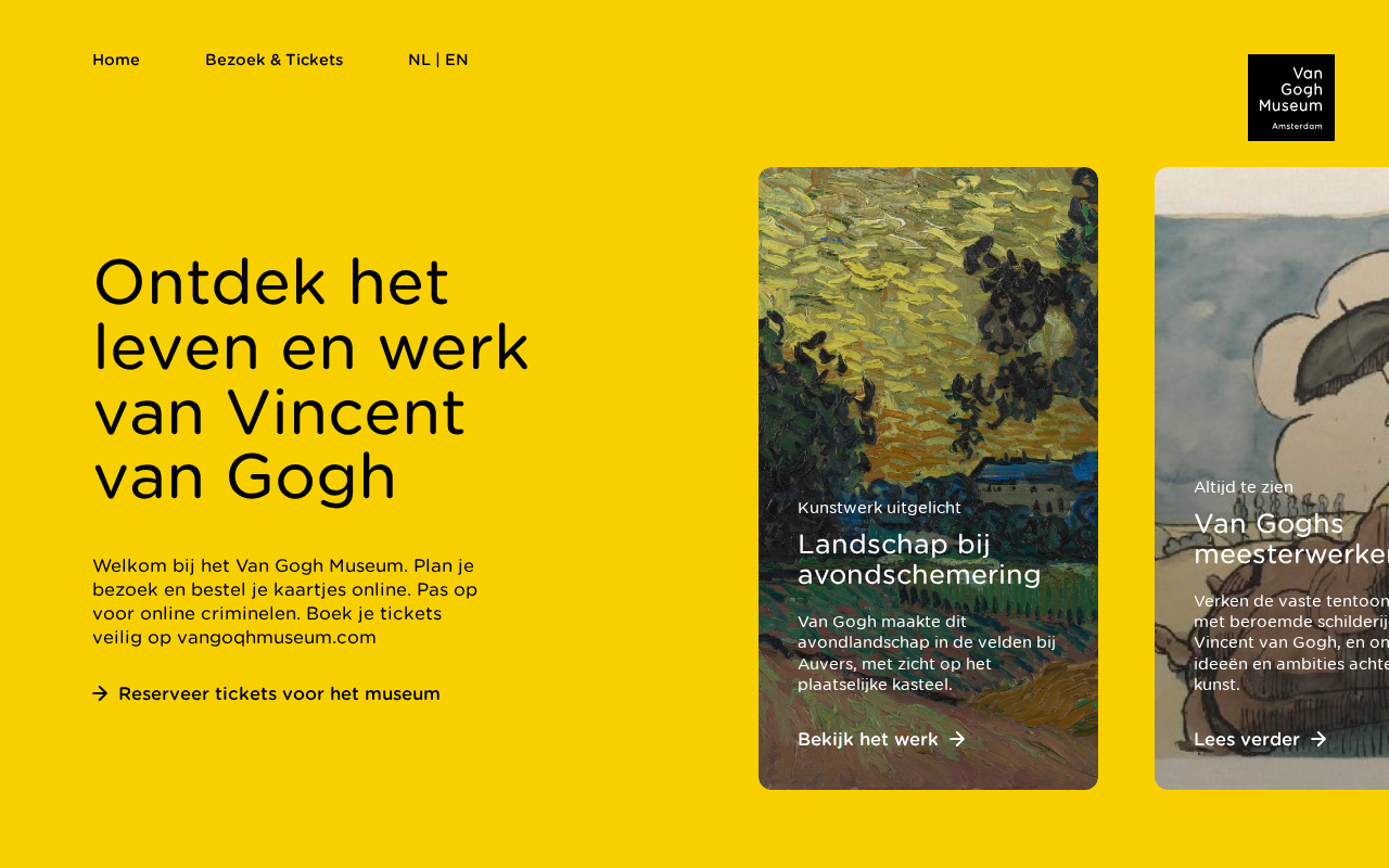 Screenshot of vangoqhmuseum.com