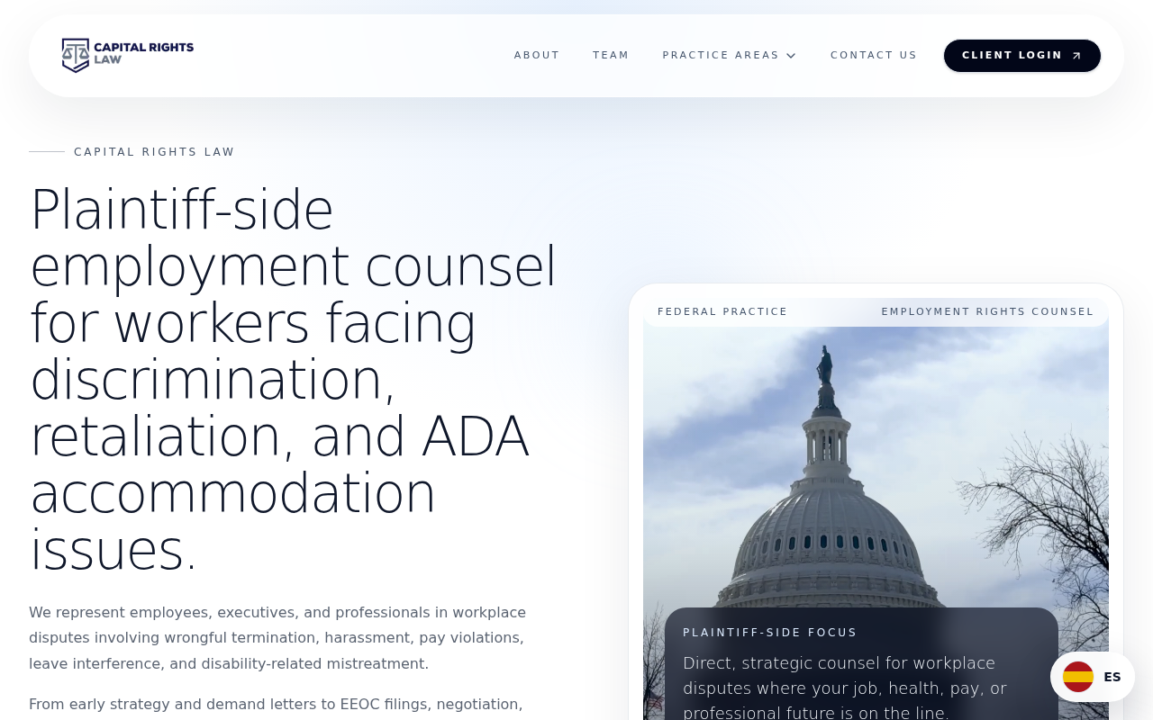 Screenshot of capitalrightslaw.com