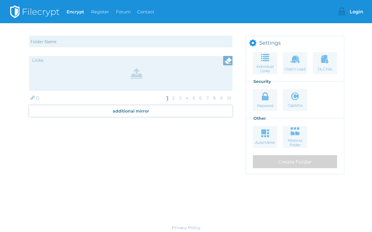 Screenshot of filecrypt.cc
