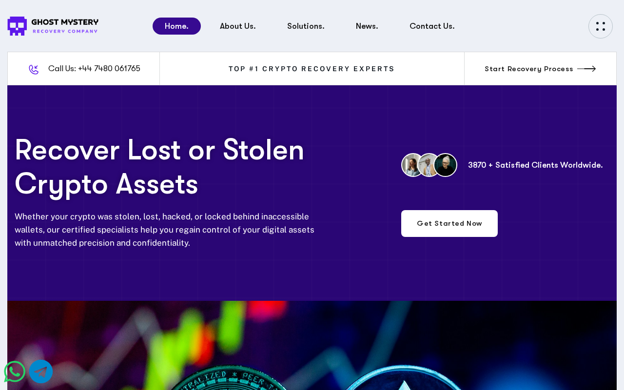 Screenshot of ghostmysteryrecovery.com