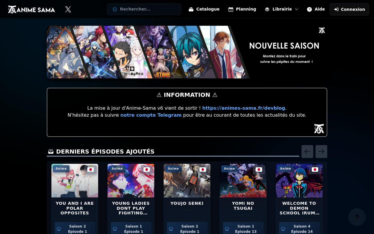 Screenshot of animes-sama.fr