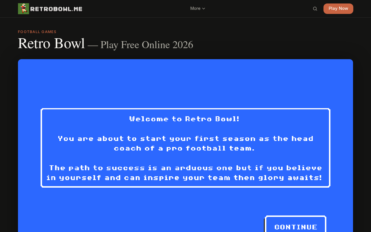 Screenshot of retrobowl.me