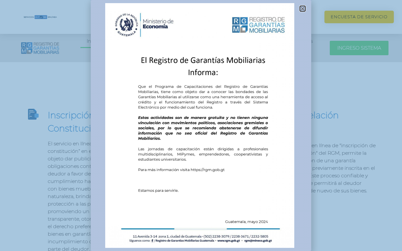 Screenshot of rgm.gob.gt