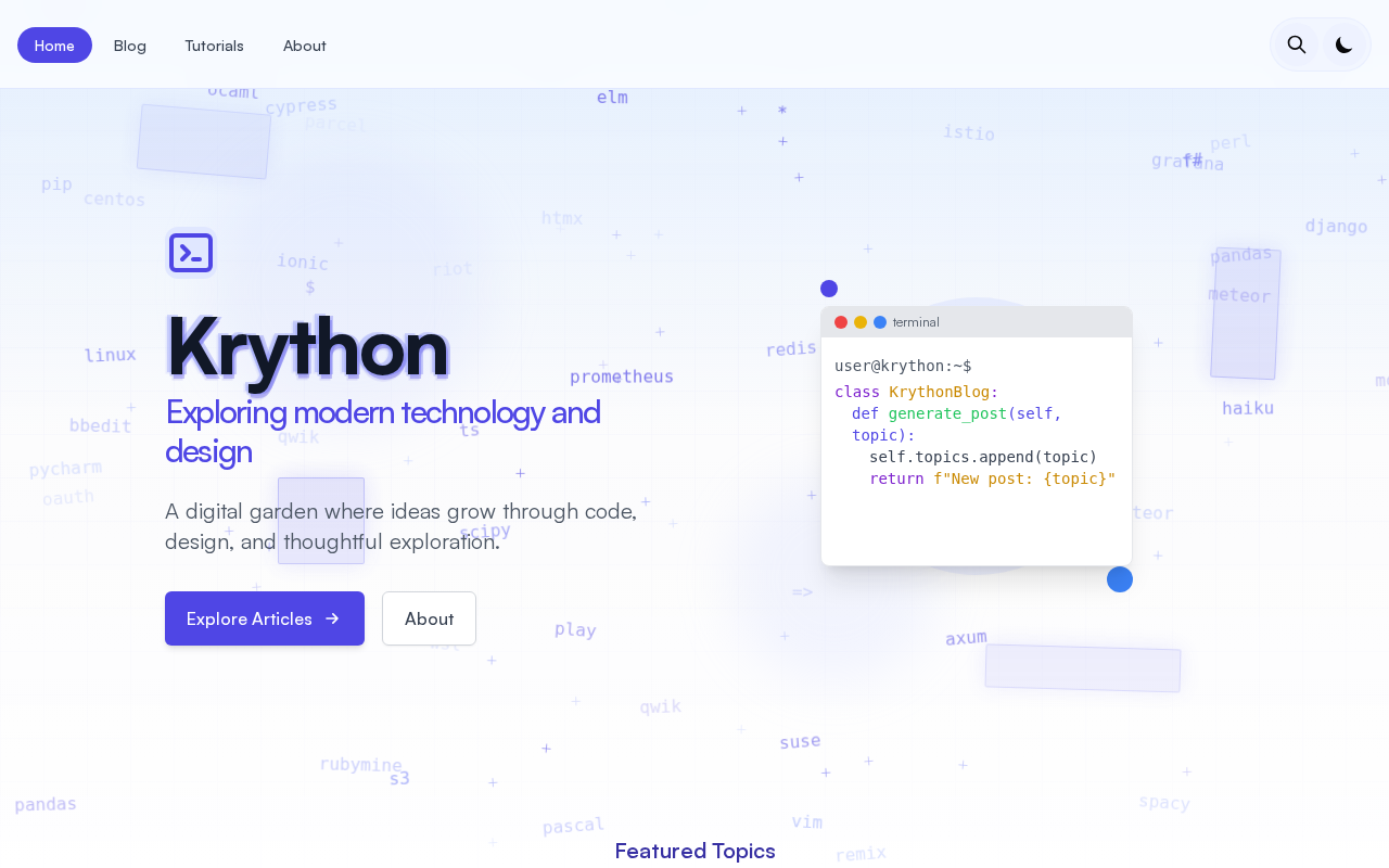 Screenshot of krython.com