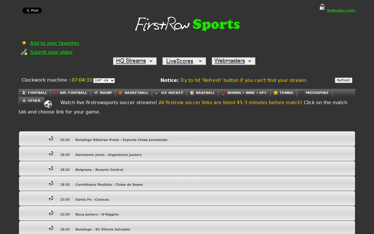 Screenshot of firstsrows.net