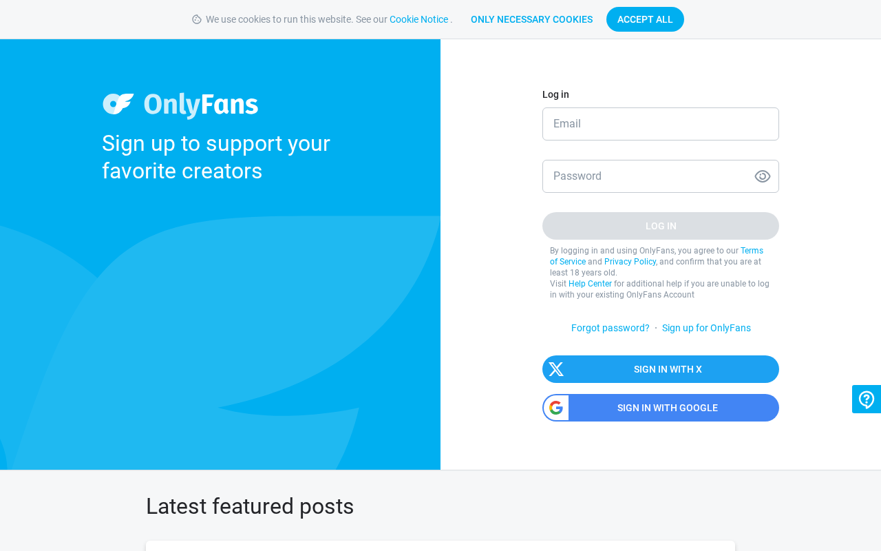 Screenshot of omlyfans.com