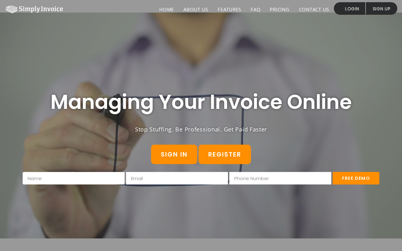 Screenshot of invoicemadesimple.com