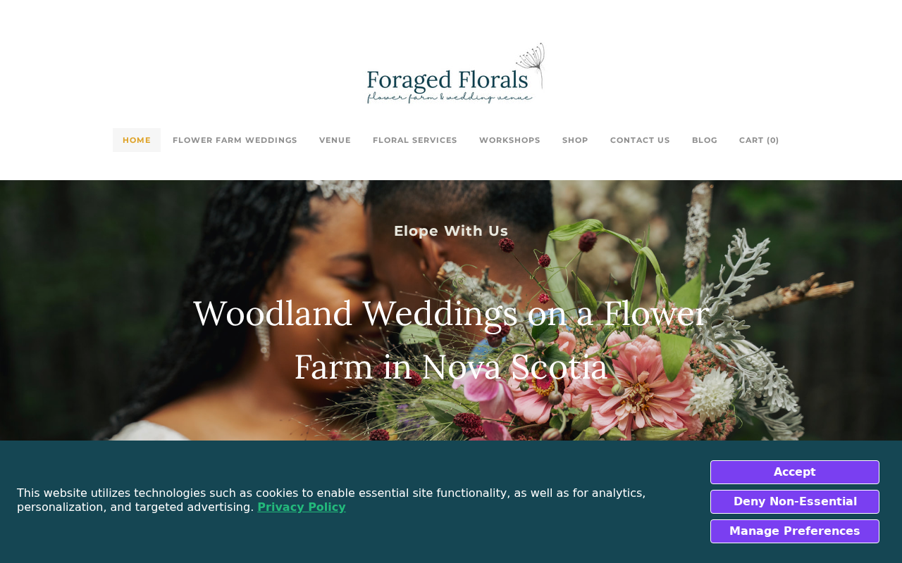 Screenshot of foragedfloralsnewross.ca
