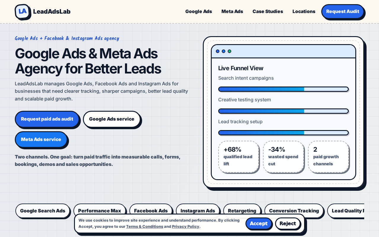 Screenshot of leadadslab.com