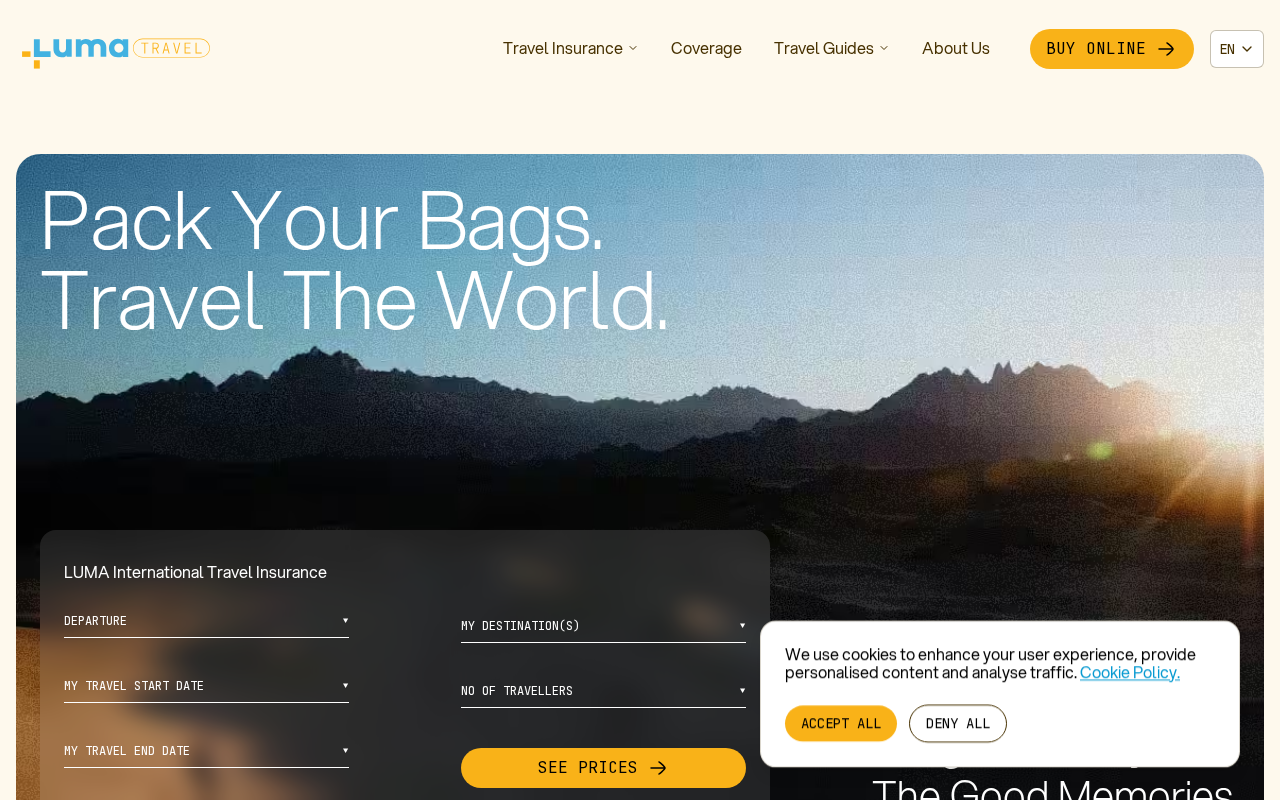 Screenshot of lumatravel.com