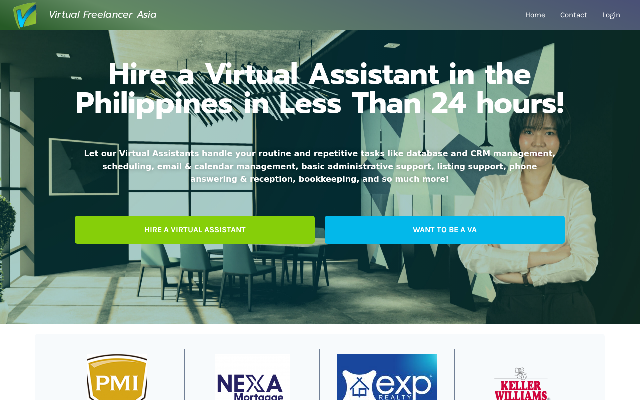 Screenshot of virtualfreelancerasia.com