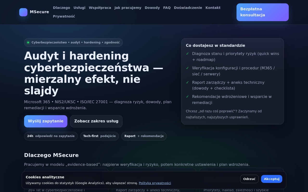 Screenshot of msecure.com.pl
