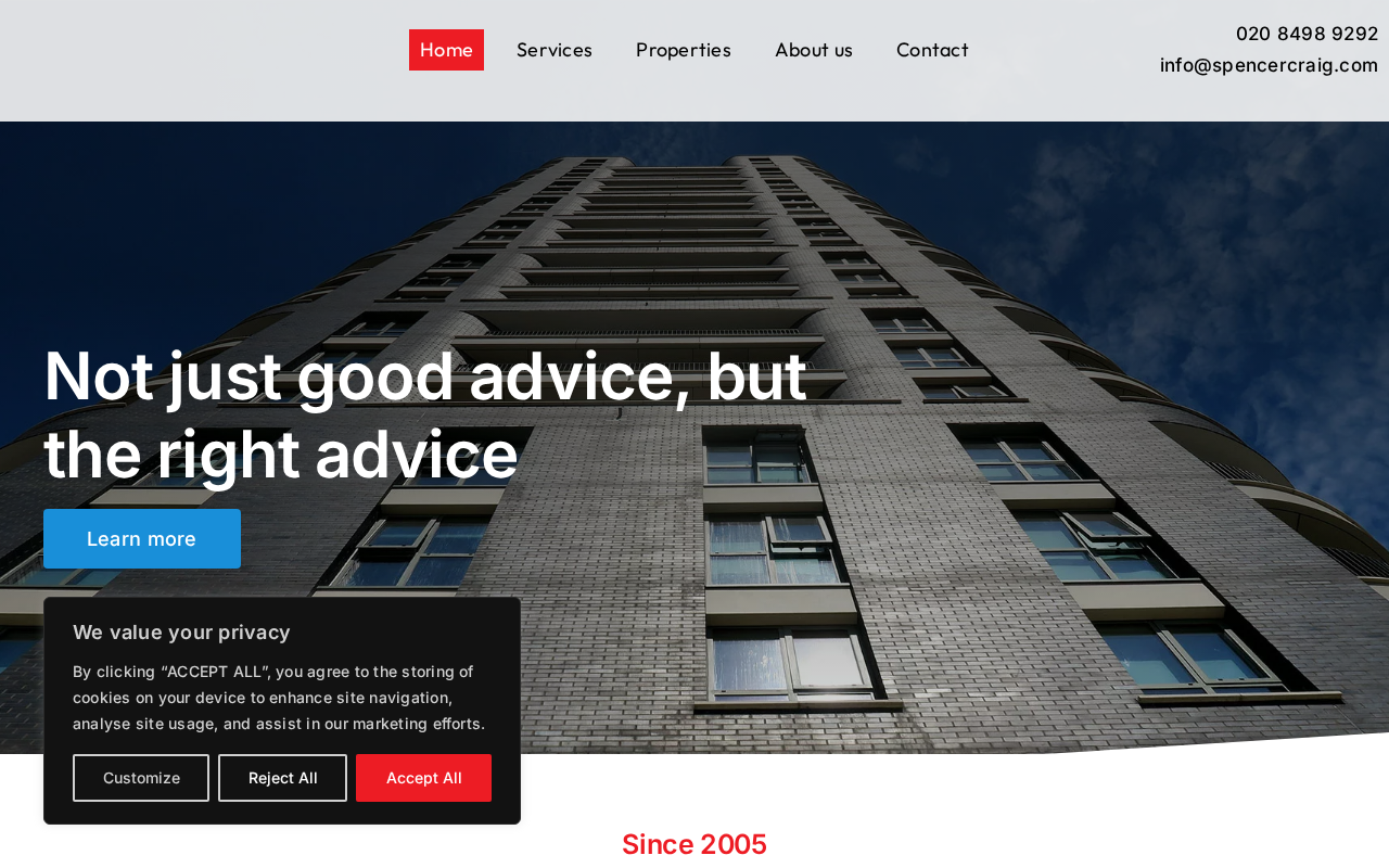 Screenshot of spencercraig.com