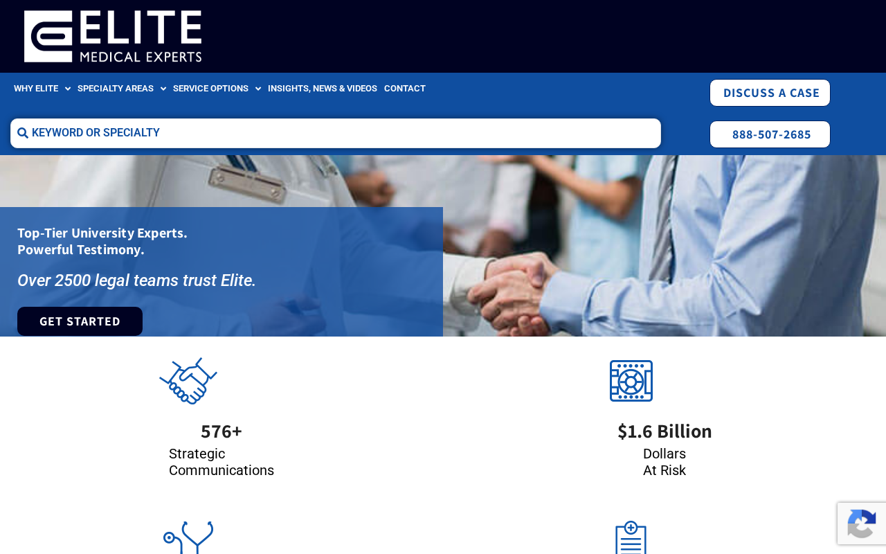 Screenshot of elitemedicalexperts.com