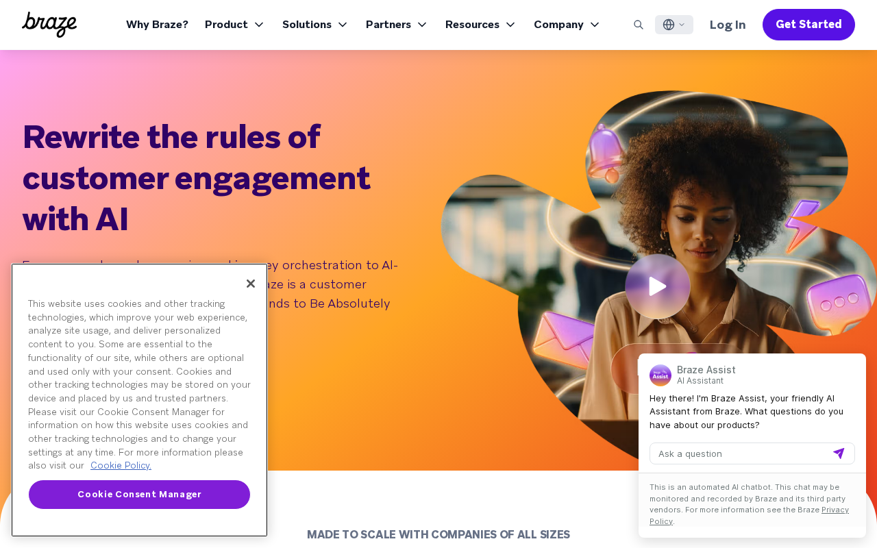 Screenshot of appboy.com